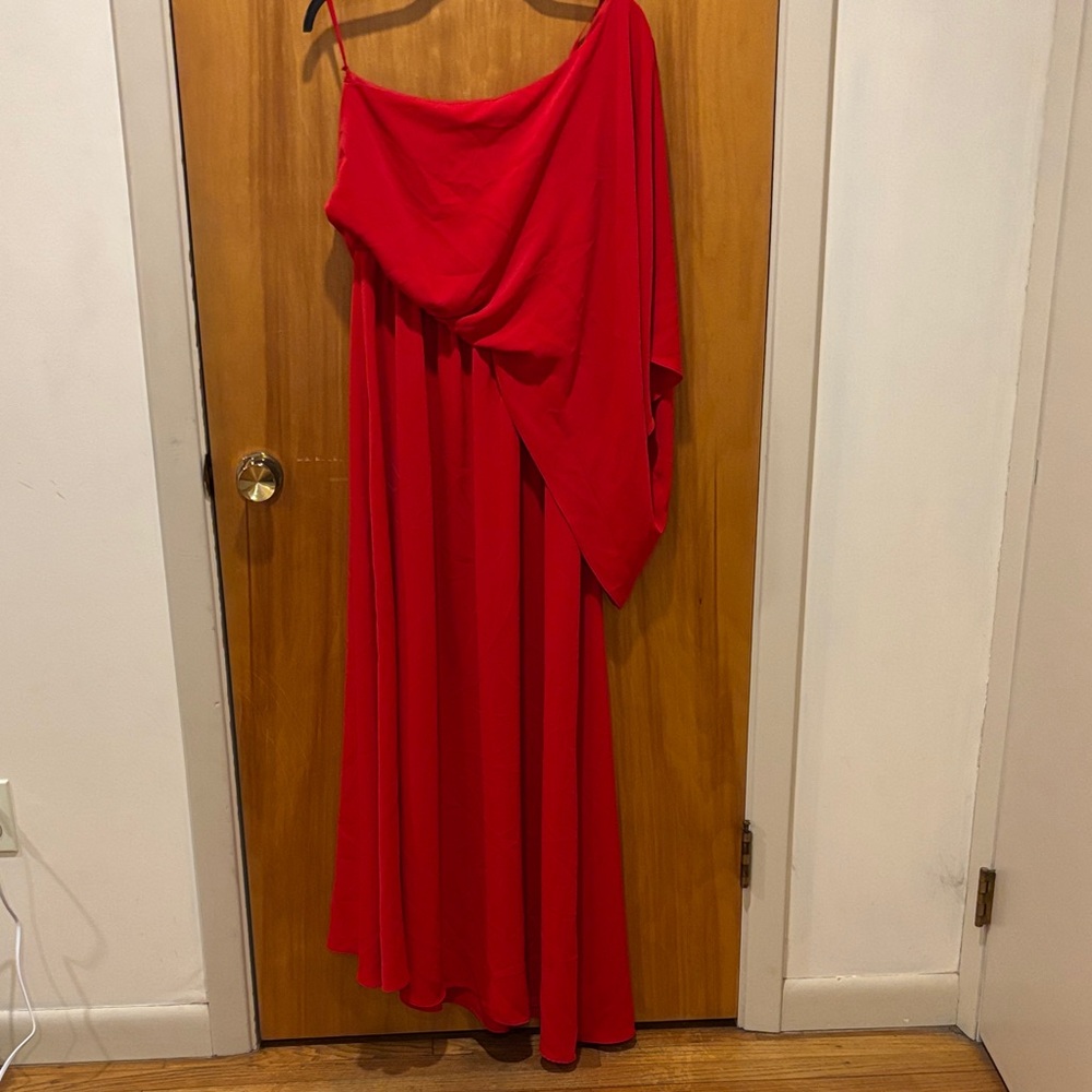 Elegant Red Off-Shoulder Dress